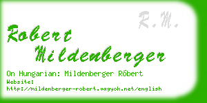 robert mildenberger business card